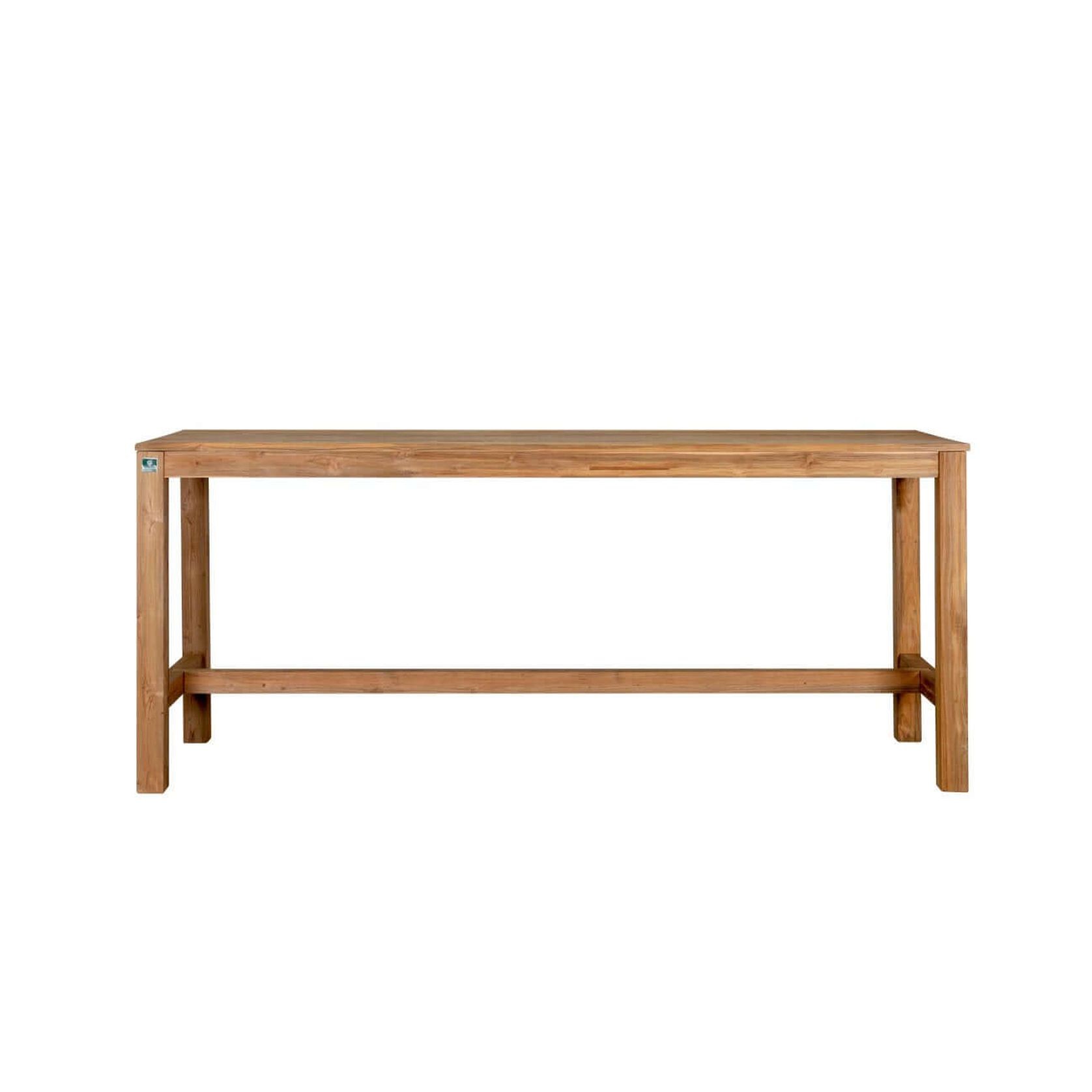 Teak Outdoor Long Bar Leaner Table 250 X 75 X 105cm gallery detail image