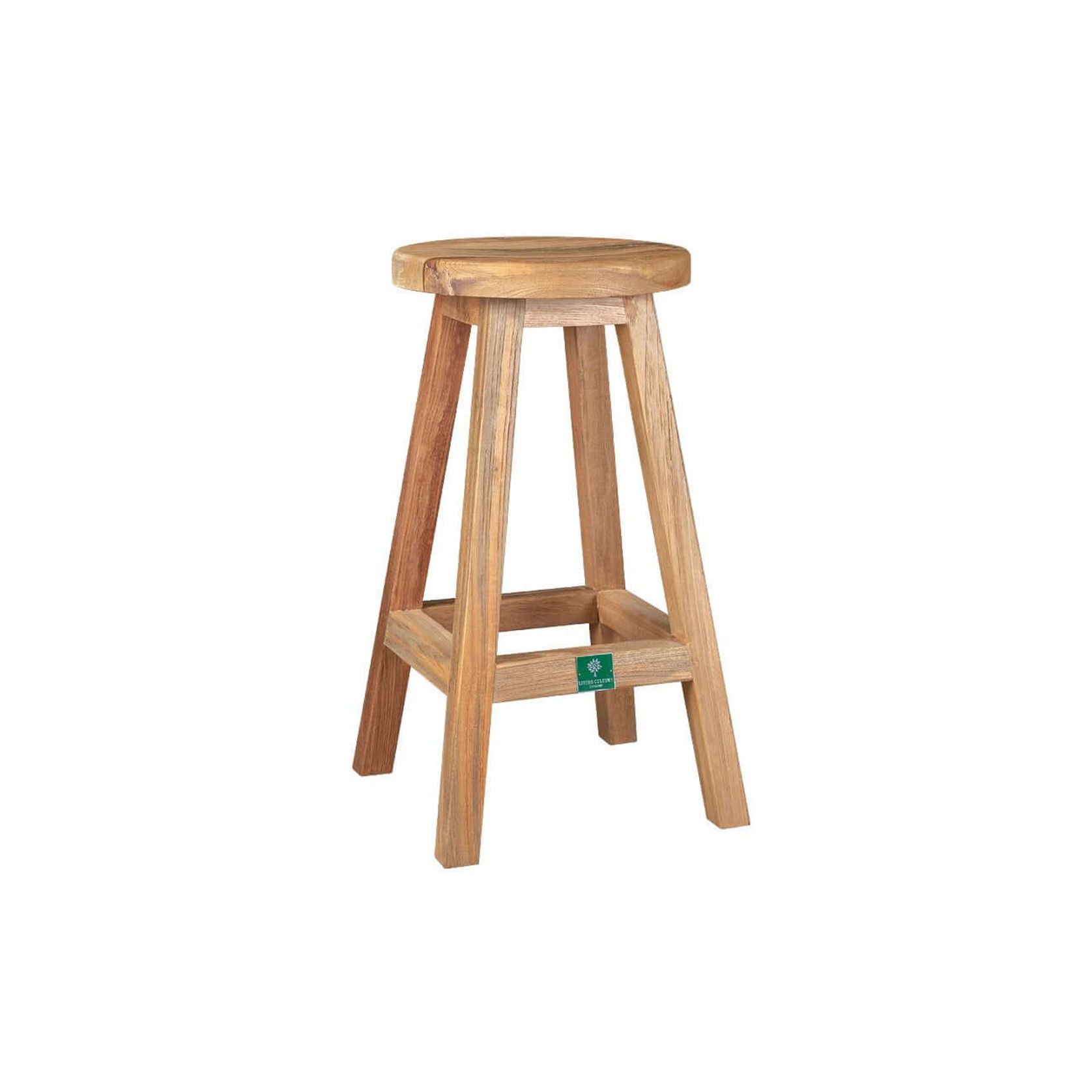 Teak Outdoor Counter Height Stool gallery detail image
