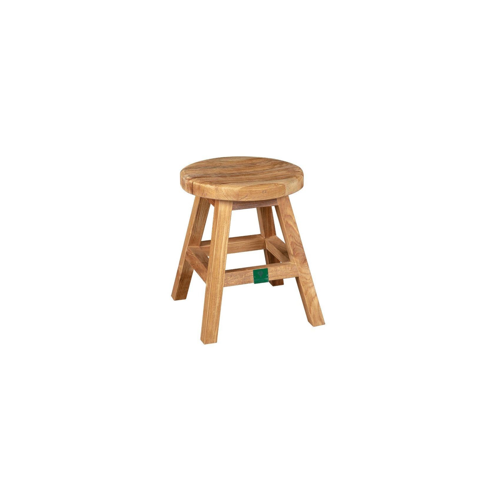 Teak Outdoor Round Stool gallery detail image