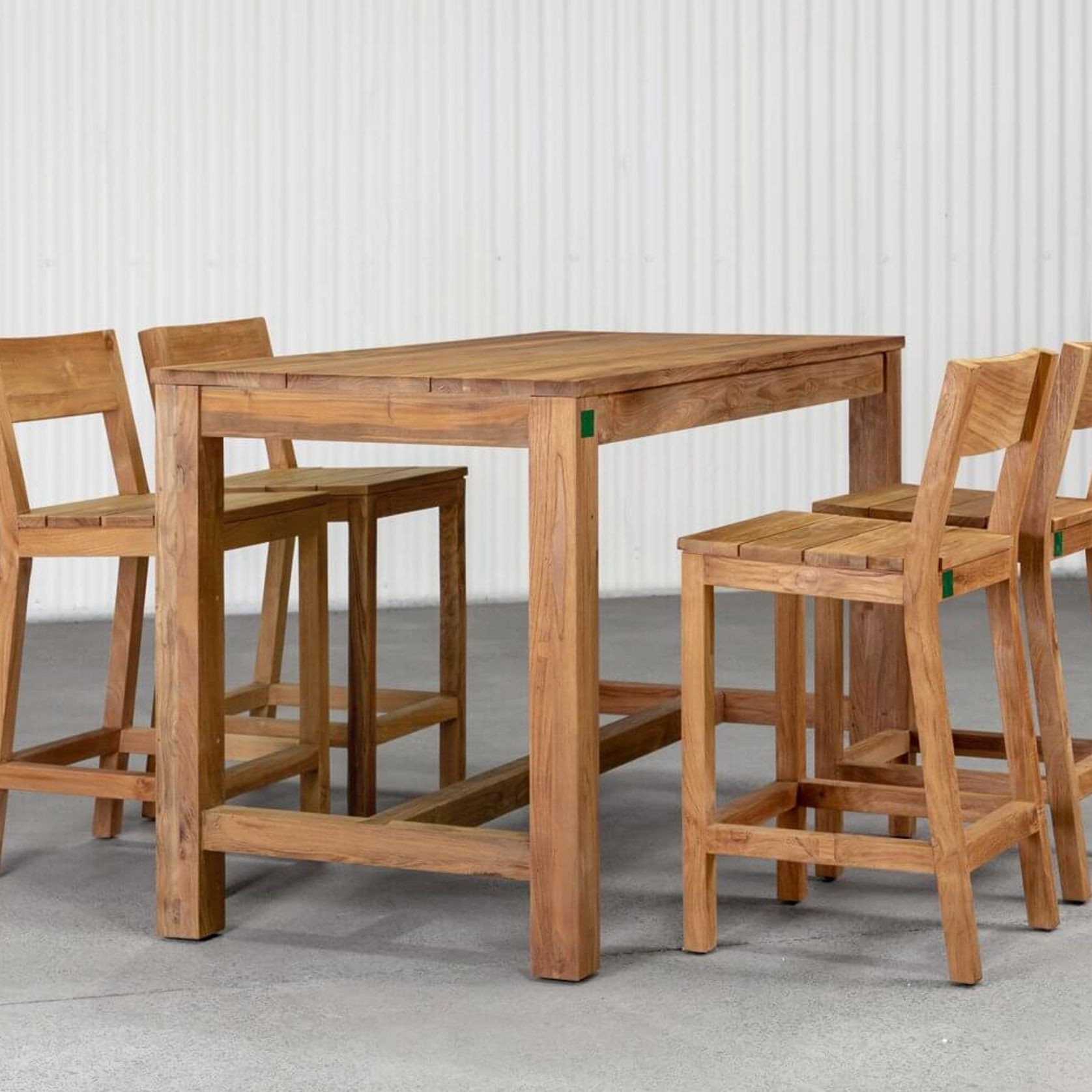 Teak Rectangular Counter Height Table gallery detail image