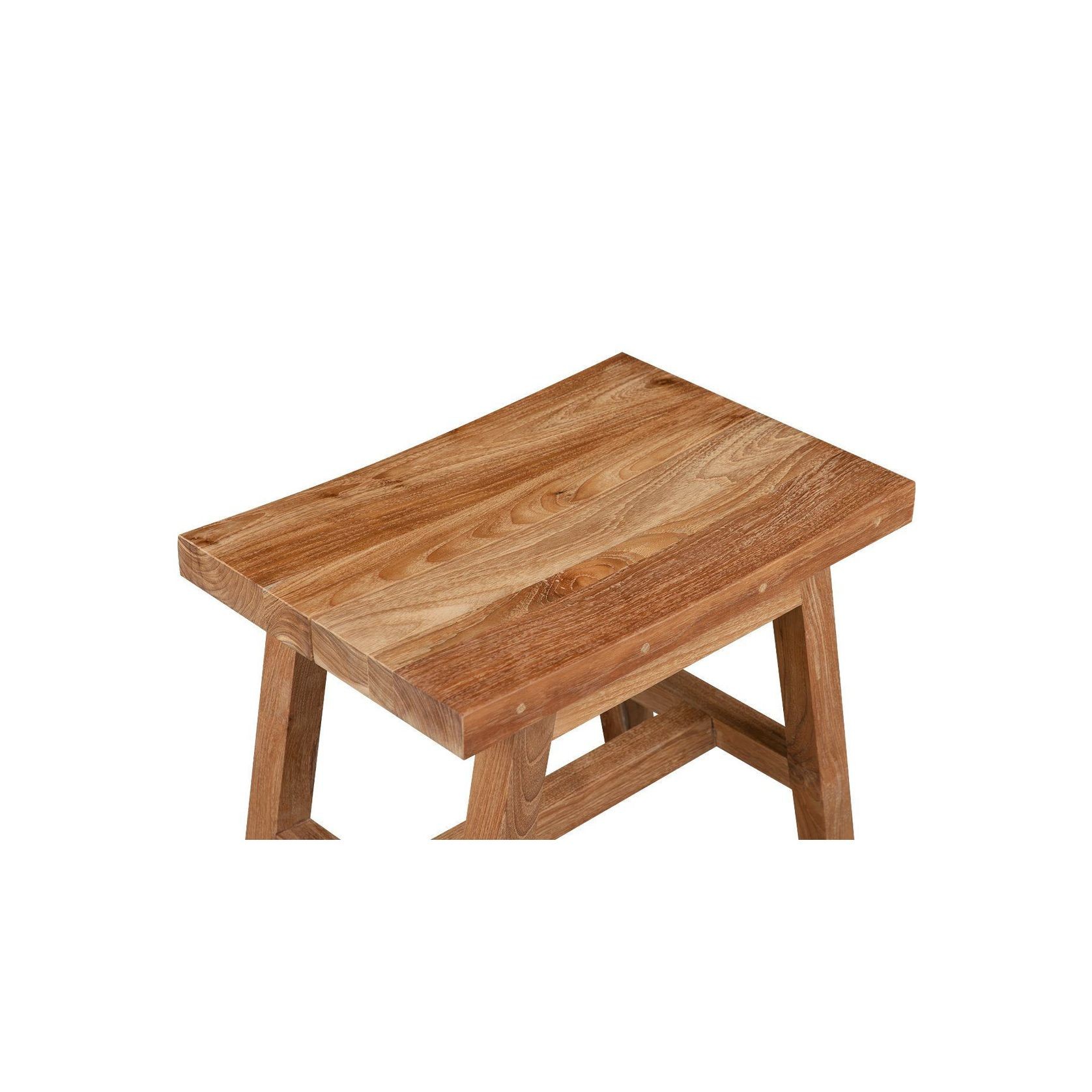Teak Rectangular Stool gallery detail image