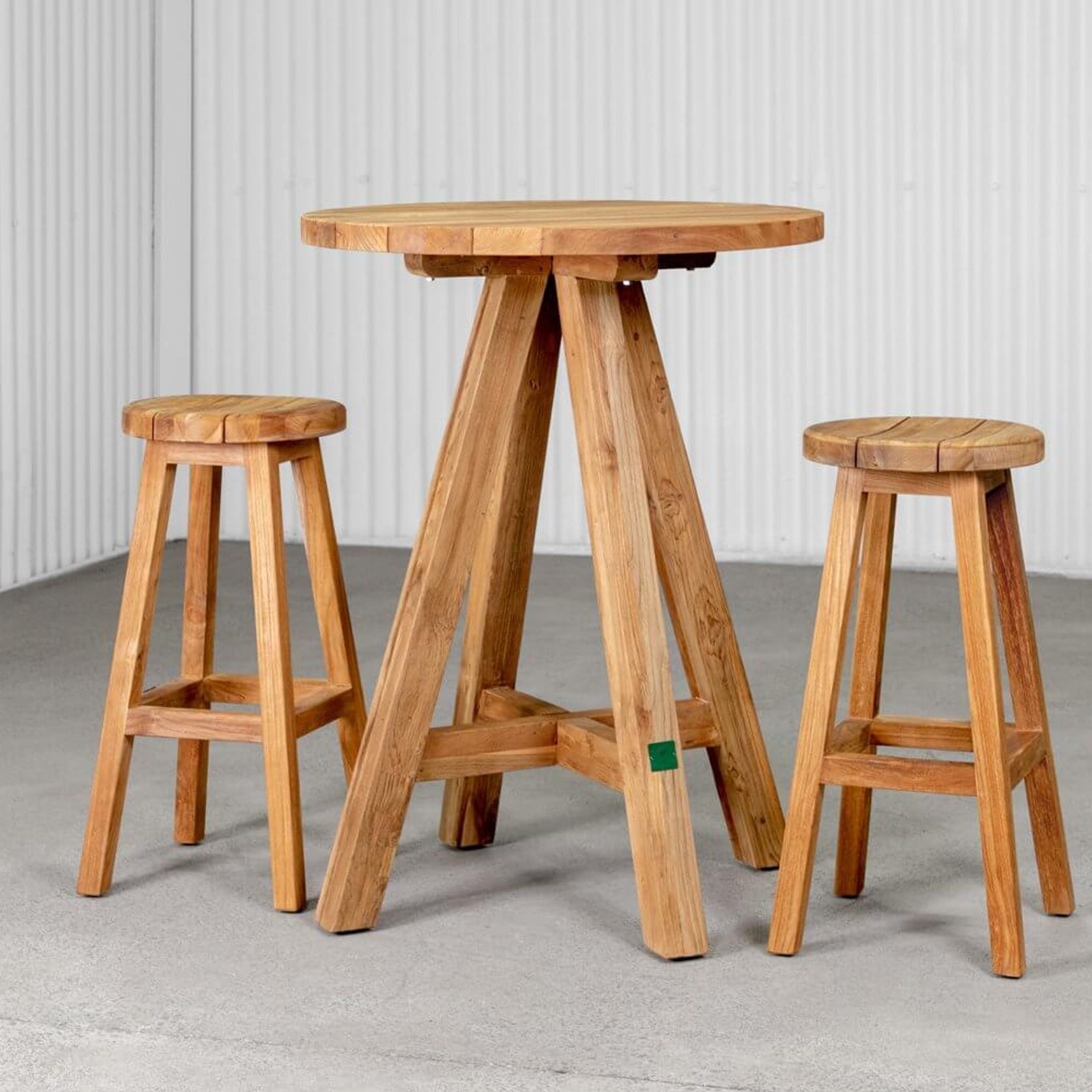 Teak Round Bar Table gallery detail image