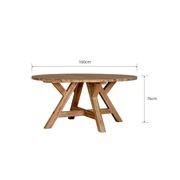 Caturra Teak Round Outdoor Dining Table gallery detail image