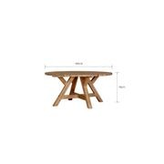 Caturra Teak Round Outdoor Dining Table gallery detail image