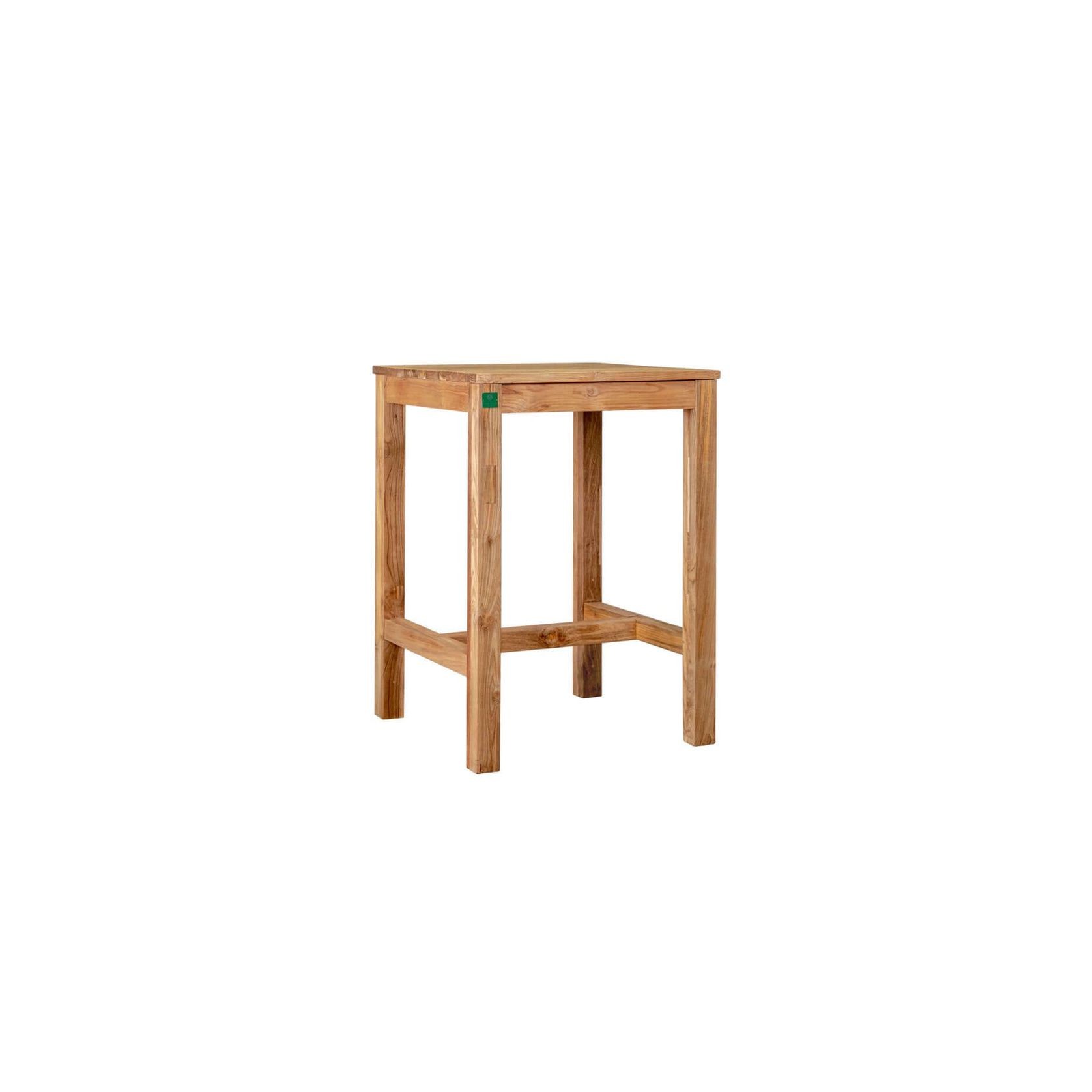 Teak Outdoor Square Bar Leaner Table 75 X 75 X 105cm gallery detail image