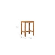 Teak Outdoor Square Bar Leaner Table 75 X 75 X 105cm gallery detail image