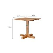Teak Outdoor Square Bistro Table 80cm gallery detail image