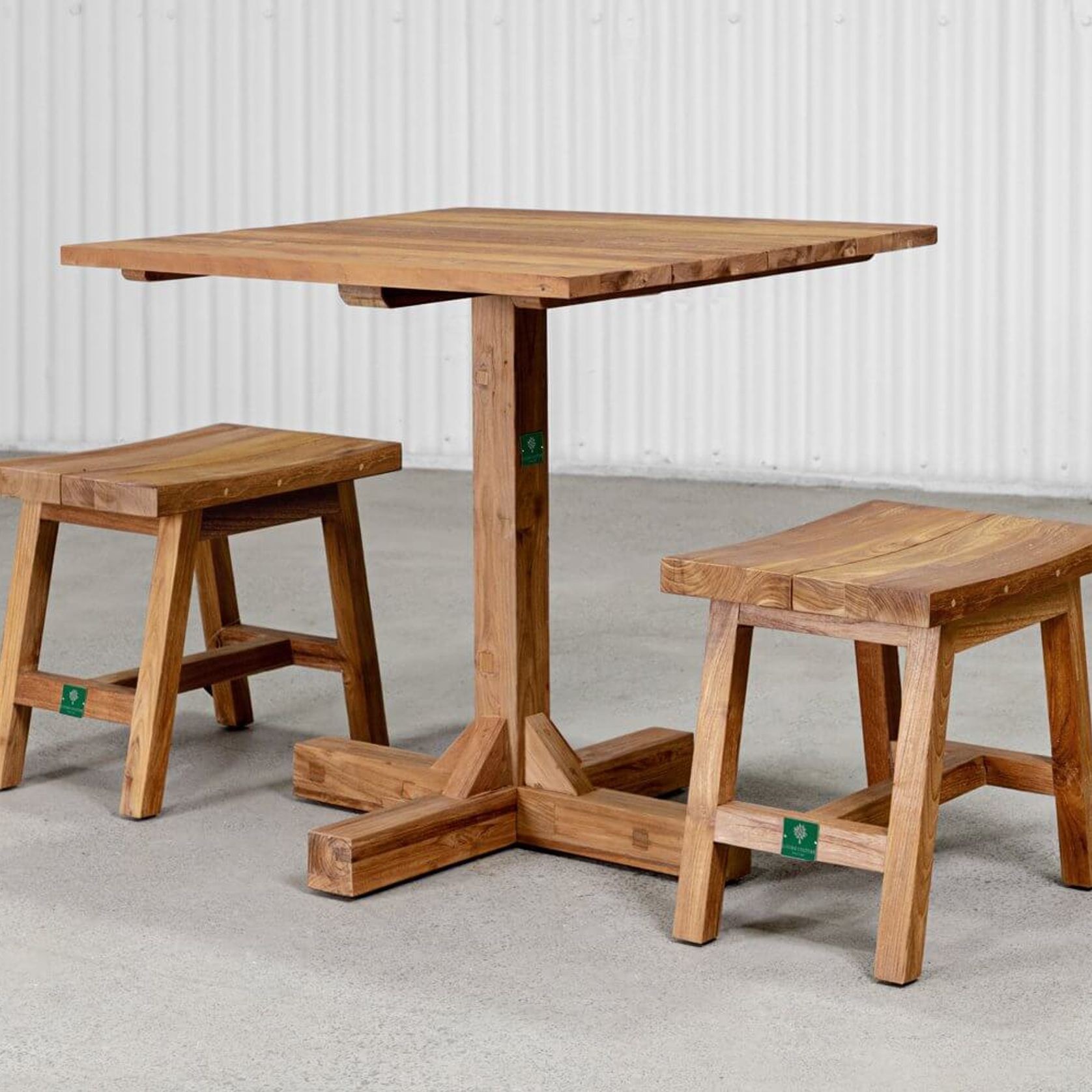 Teak Outdoor Square Bistro Table 80cm gallery detail image