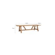 Stalwart Teak Trestle Dining Table 250cm gallery detail image