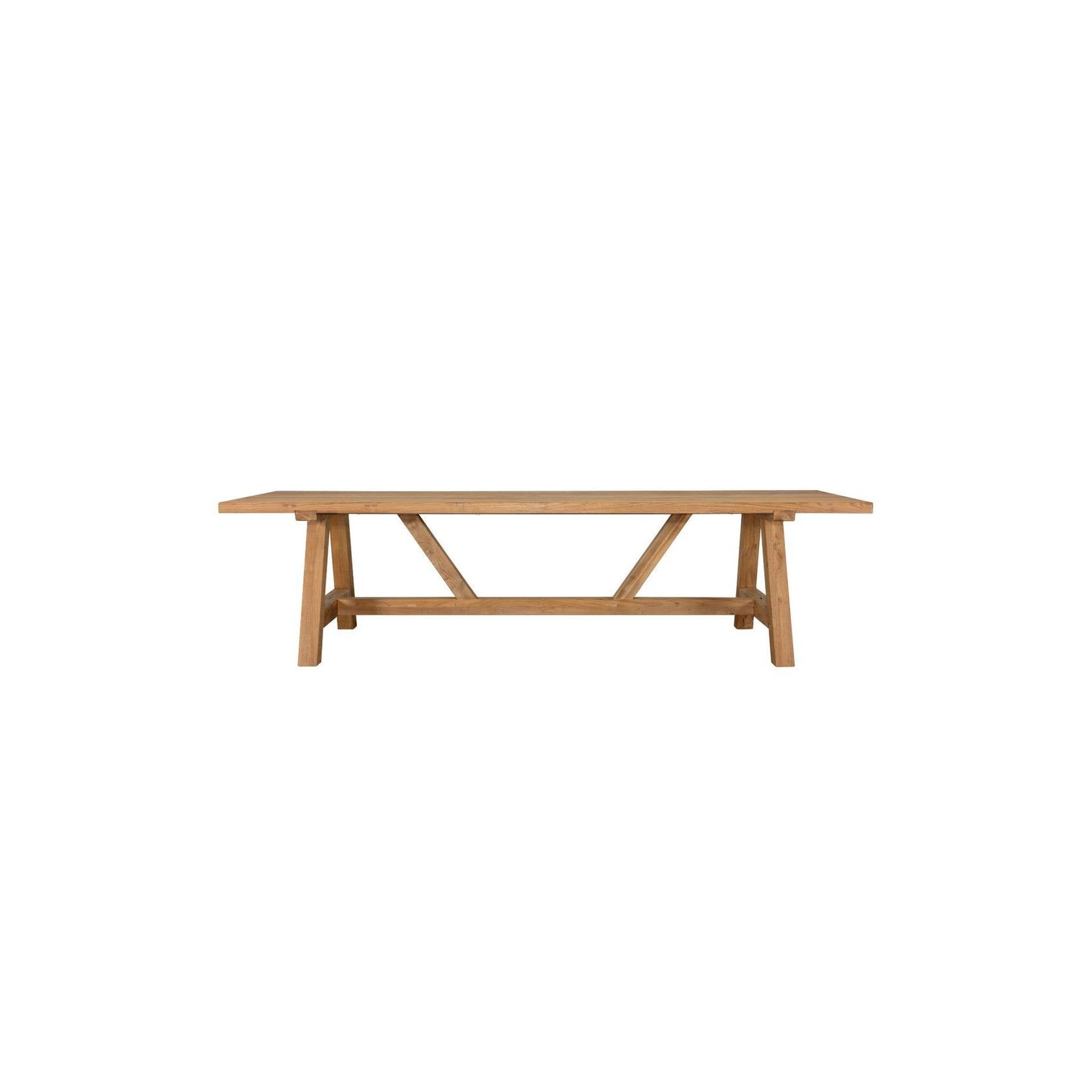 Stalwart Teak Trestle Dining Table 300cm gallery detail image