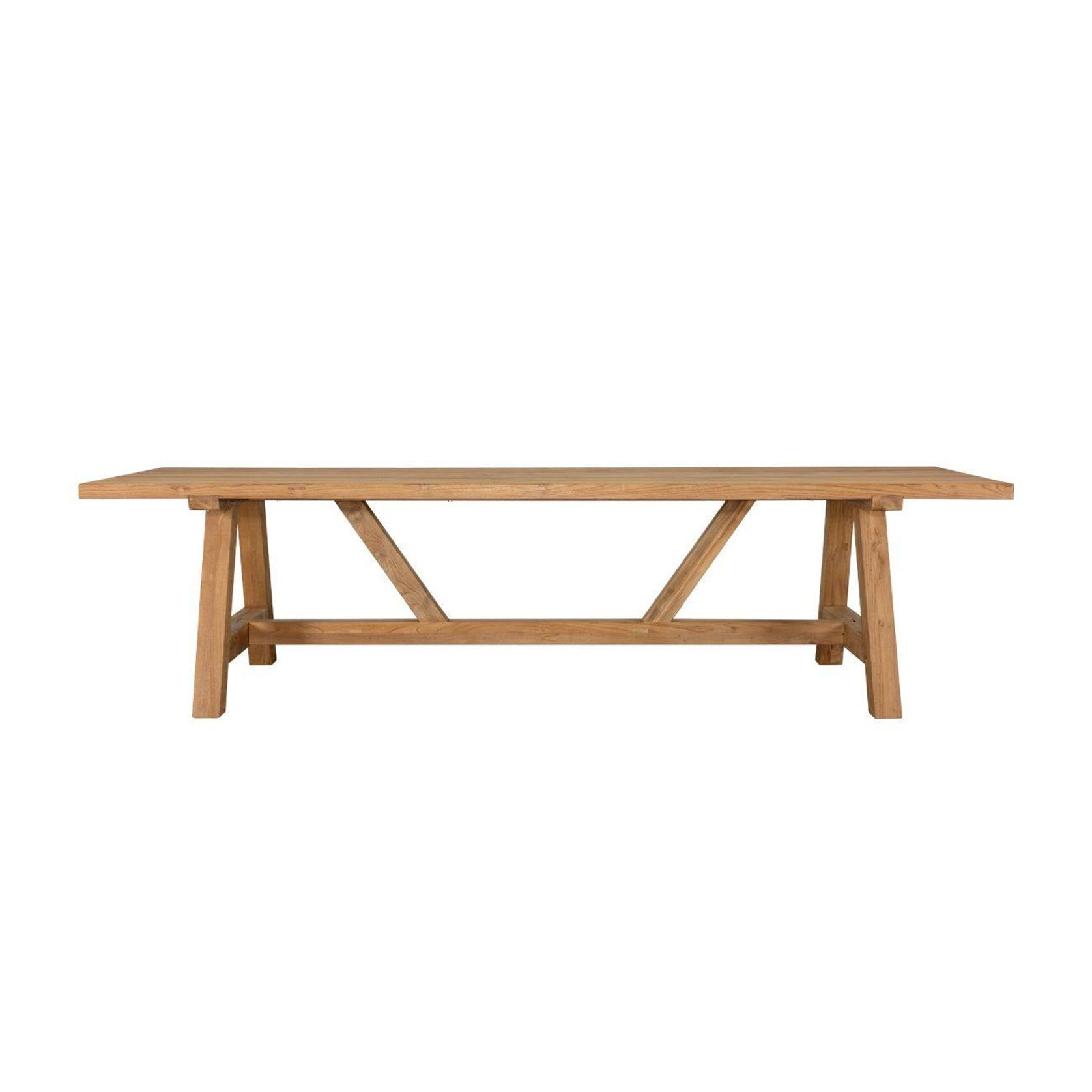 Stalwart Teak Trestle Dining Table 300cm gallery detail image