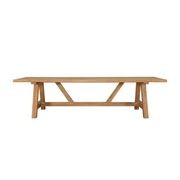 Stalwart Teak Trestle Dining Table 300cm gallery detail image