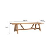 Stalwart Teak Trestle Dining Table 300cm gallery detail image