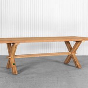 Sovereign Teak X-Leg Table - 250 x 100cm gallery detail image