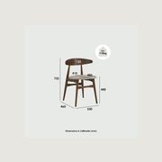 TELYN Dining Chair - Oak + Black gallery detail image