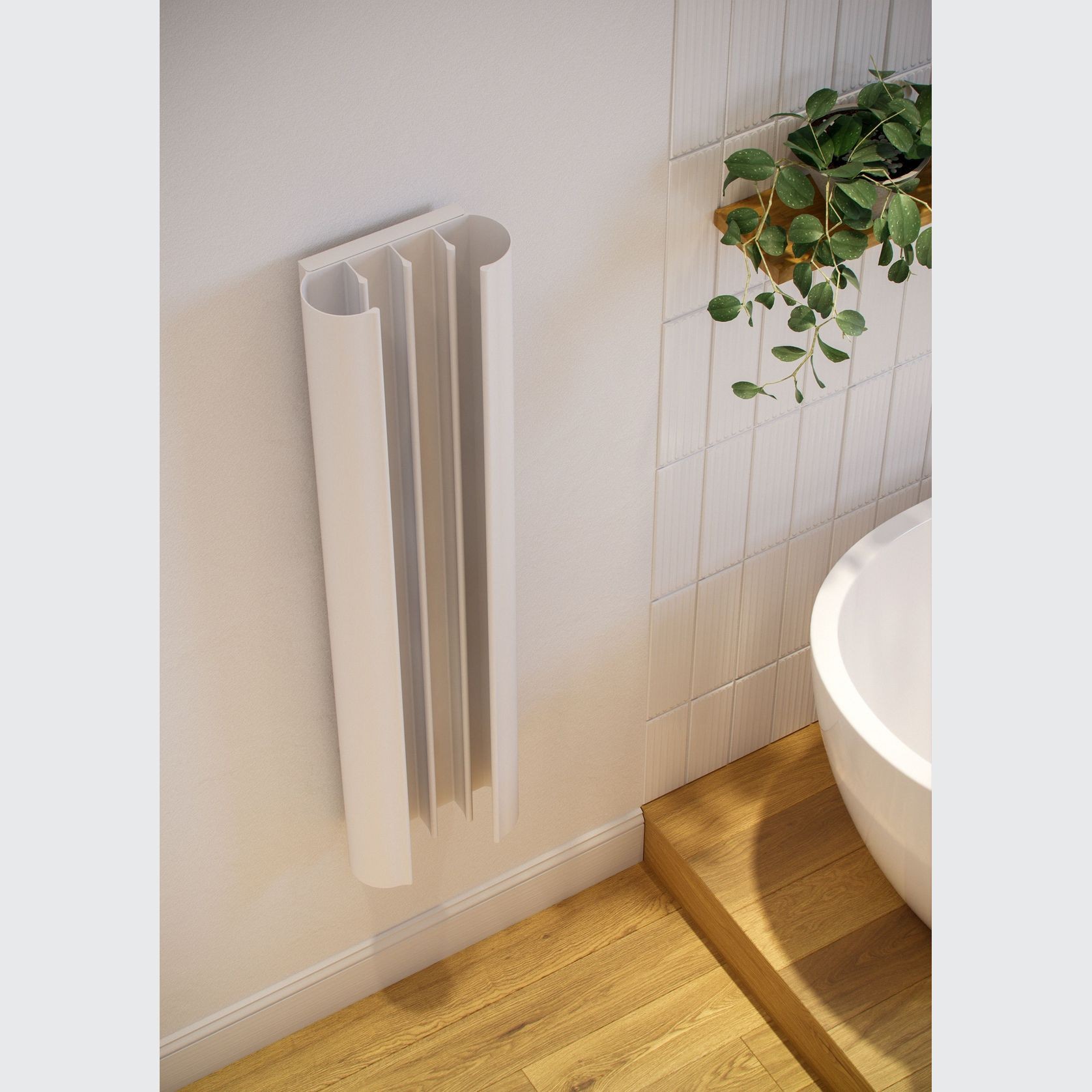 Loop Towel Warmer | White gallery detail image