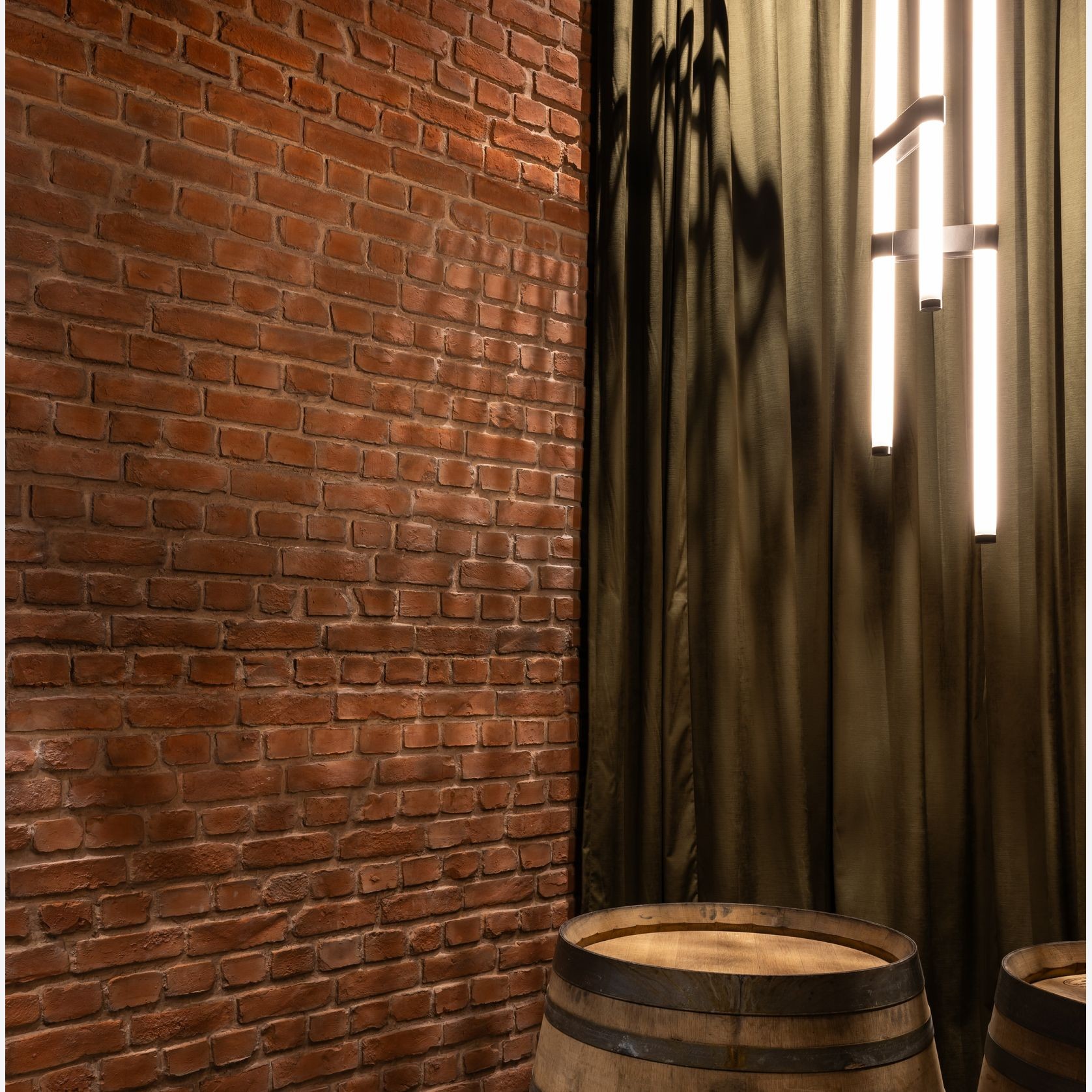 Loft Brick Wall Panels by Muros | Burnt Red gallery detail image