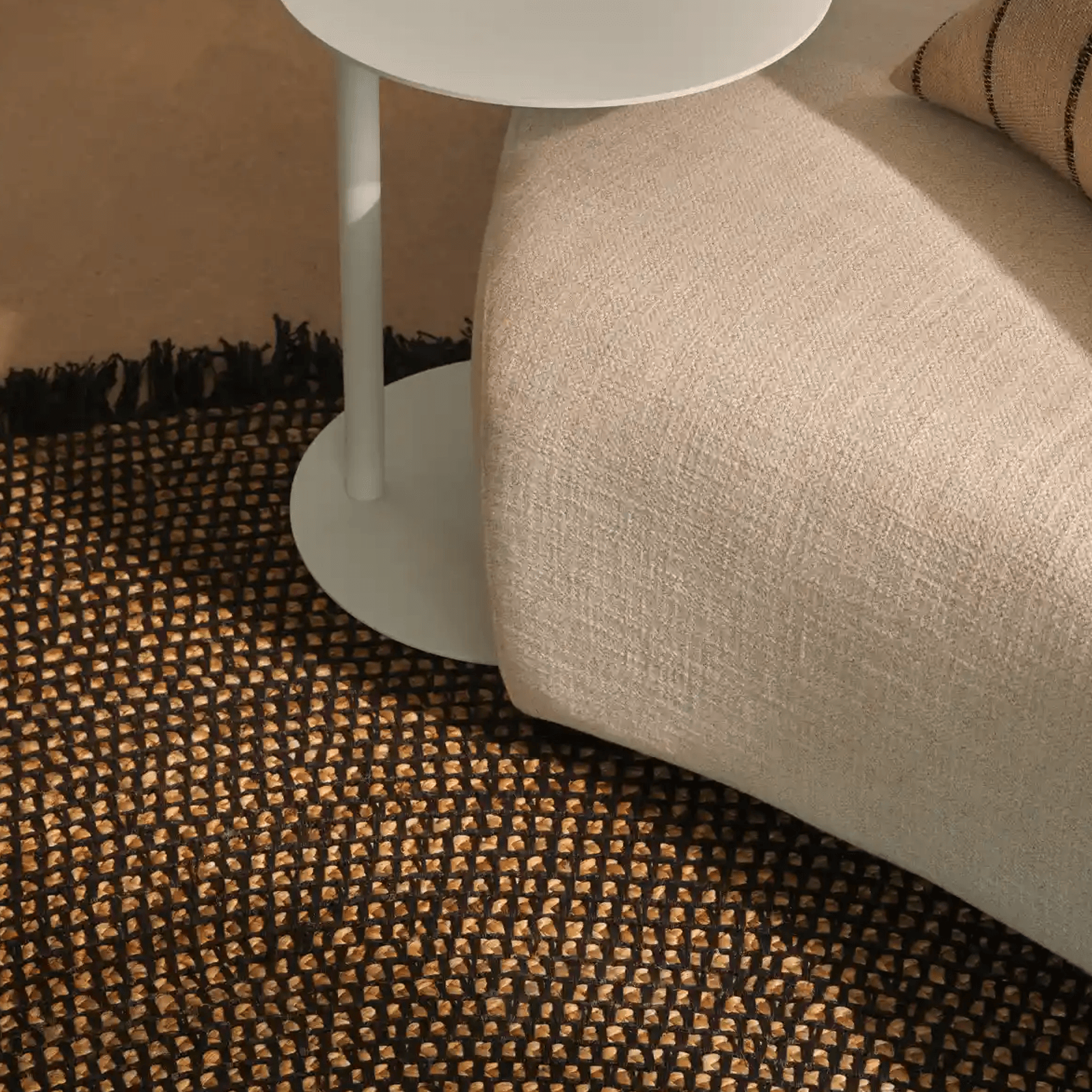 Tribe Home Reef Rug - Black | Round gallery detail image