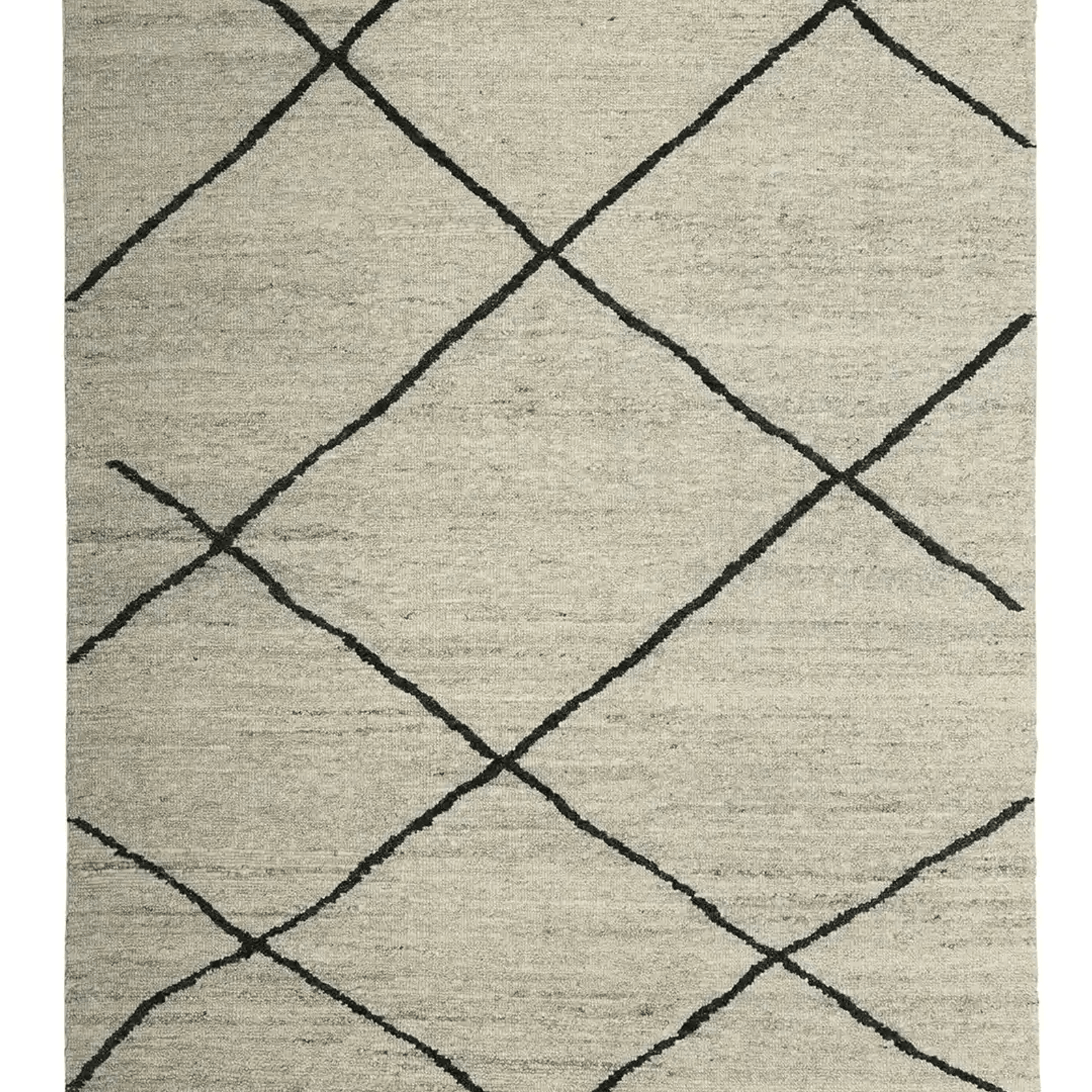 Tribe Home Ridge Rug - Grey and Charcoal | 100% Wool Floor Rug gallery detail image
