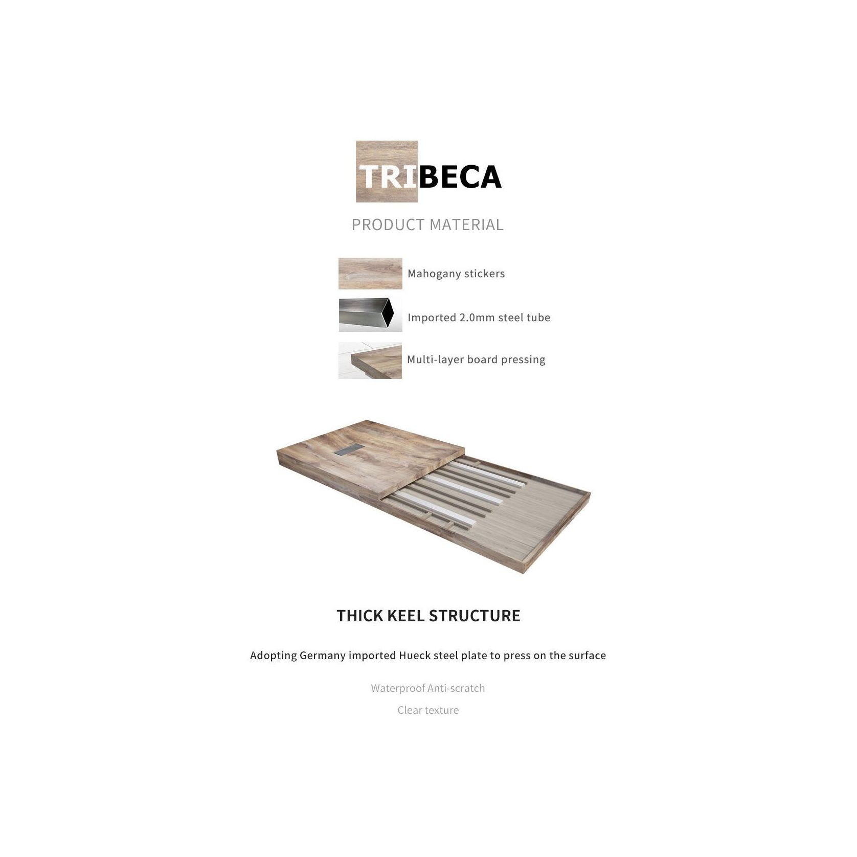 PHOENIX Executive Desk with Right Return 2.8M - Warm Oak & Black gallery detail image