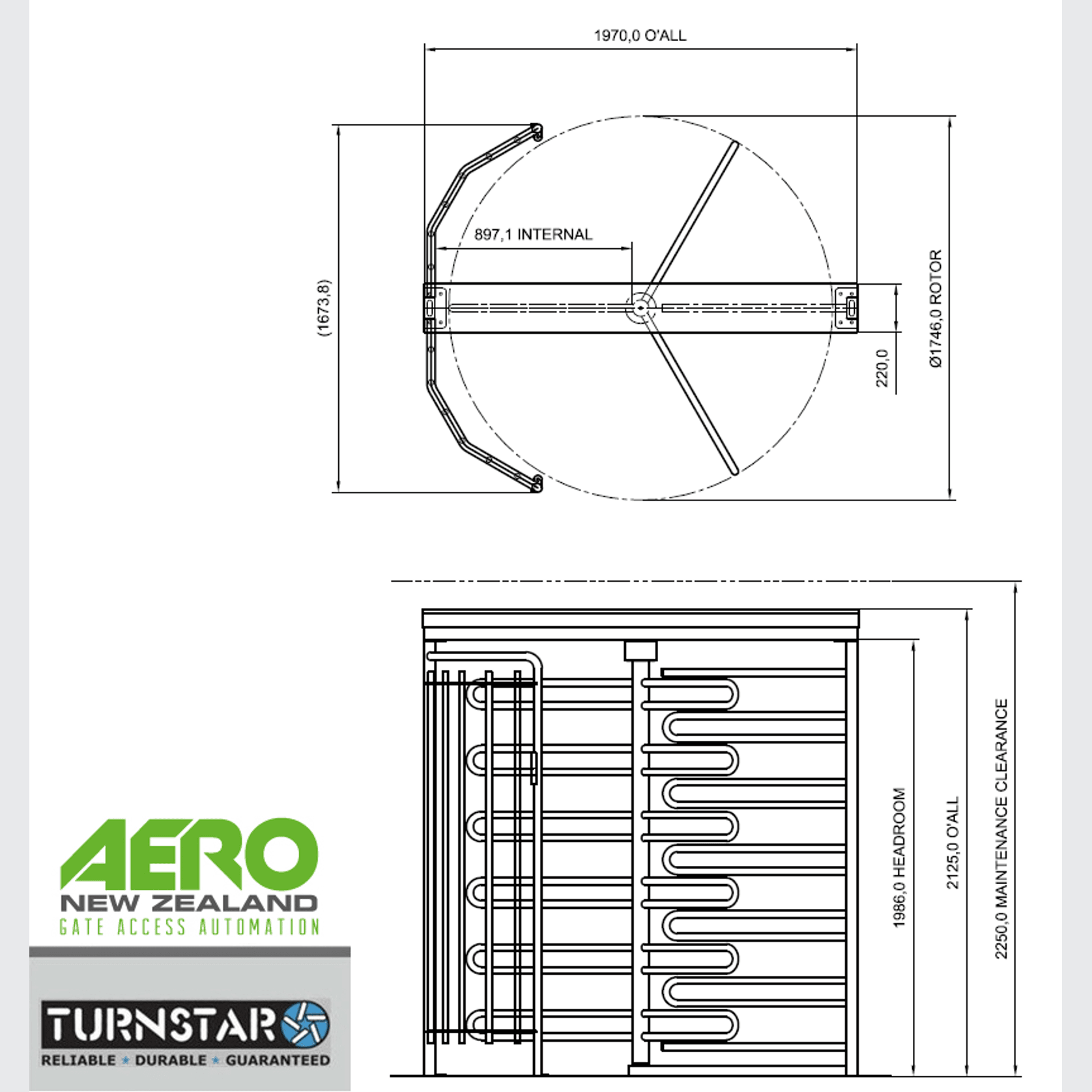 Triumph Full Height Turnstile - NZ WIDE 900mm gallery detail image
