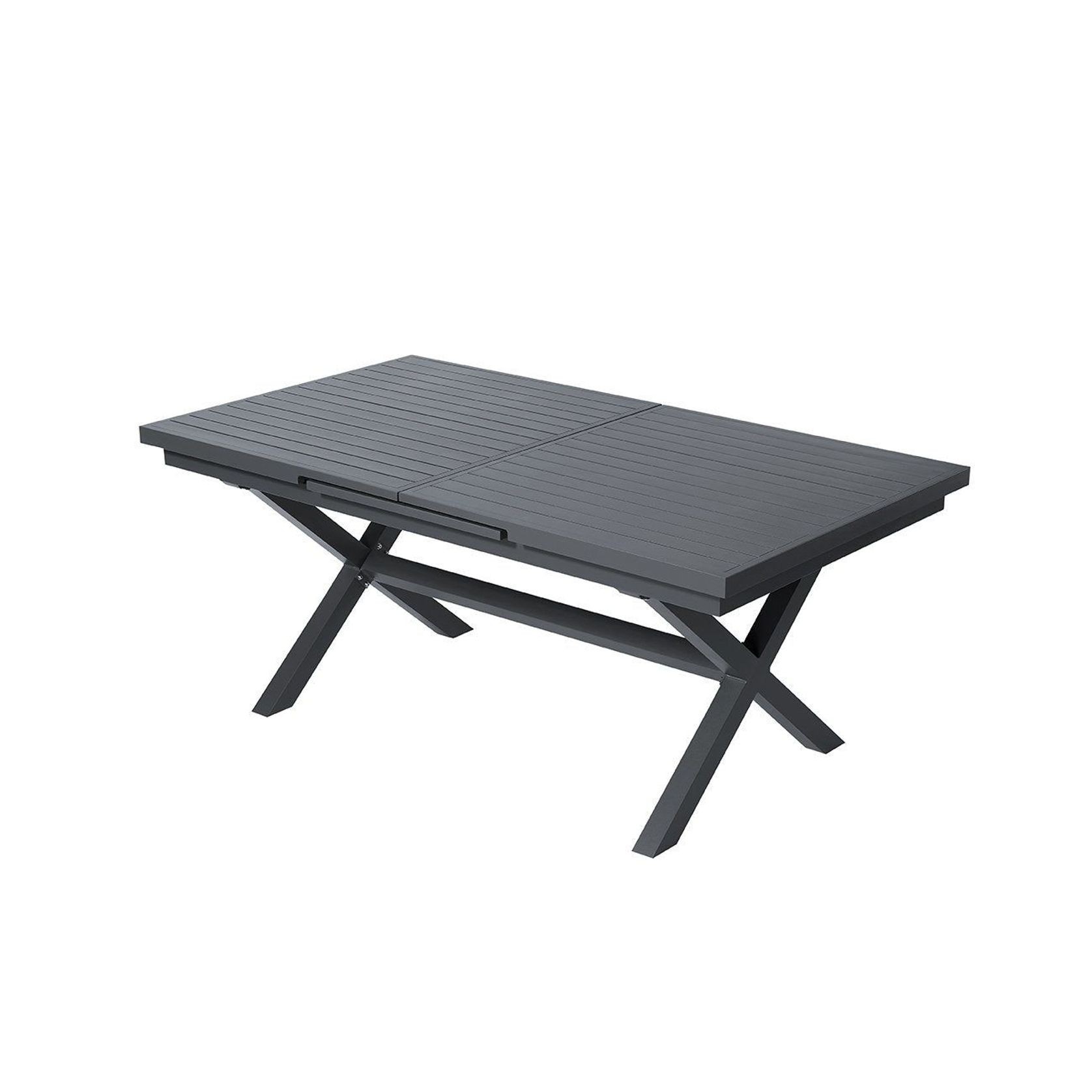 Tuba Outdoor Aluminium Patio Dining Extension Table 180-240 X 100cm gallery detail image