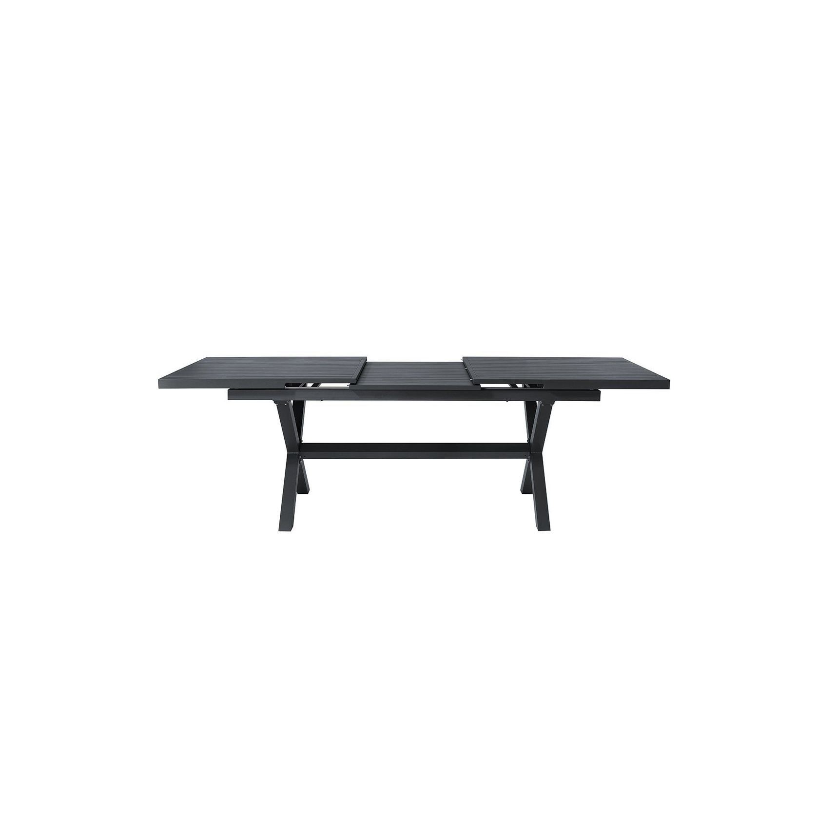 Tuba Outdoor Aluminium Patio Dining Extension Table 180-240 X 100cm gallery detail image