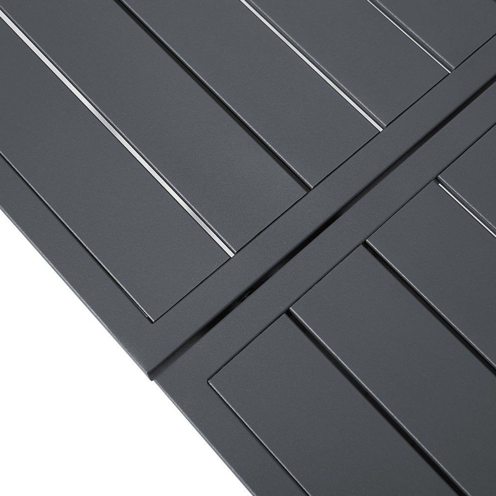 Tuba Outdoor Aluminium Patio Dining Extension Table 180-240 X 100cm gallery detail image