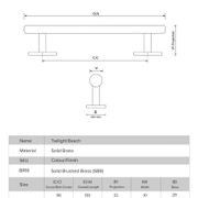 kitchen drawer handles Twilight Beach solid brushed brass gallery detail image