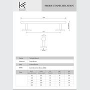 kitchen drawer handles Twilight Beach solid brushed brass gallery detail image