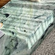 Block Coffee Table - Twill Green Marble | Natural Stone Co. gallery detail image