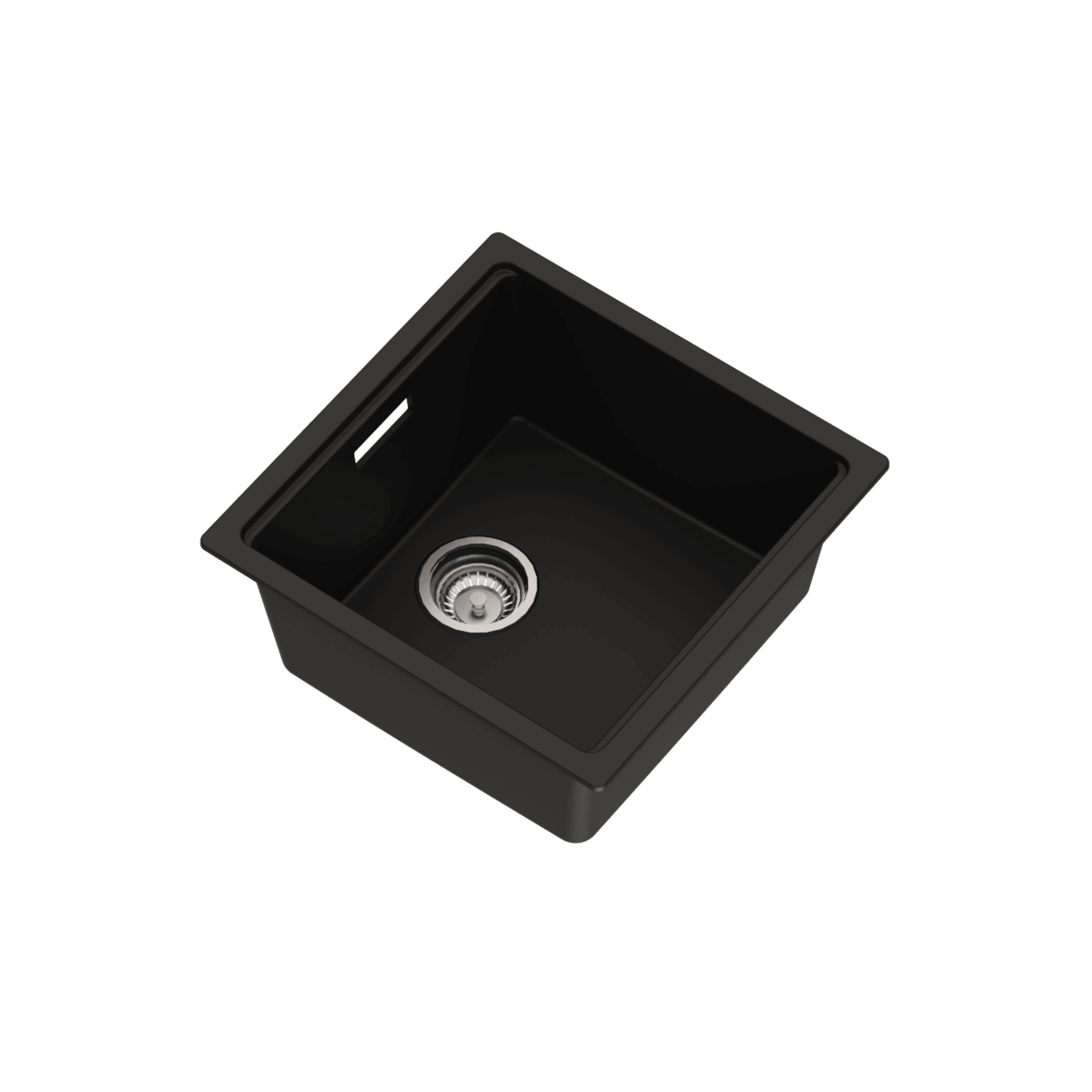 Una Composite 40 Single Sink Matt Black gallery detail image