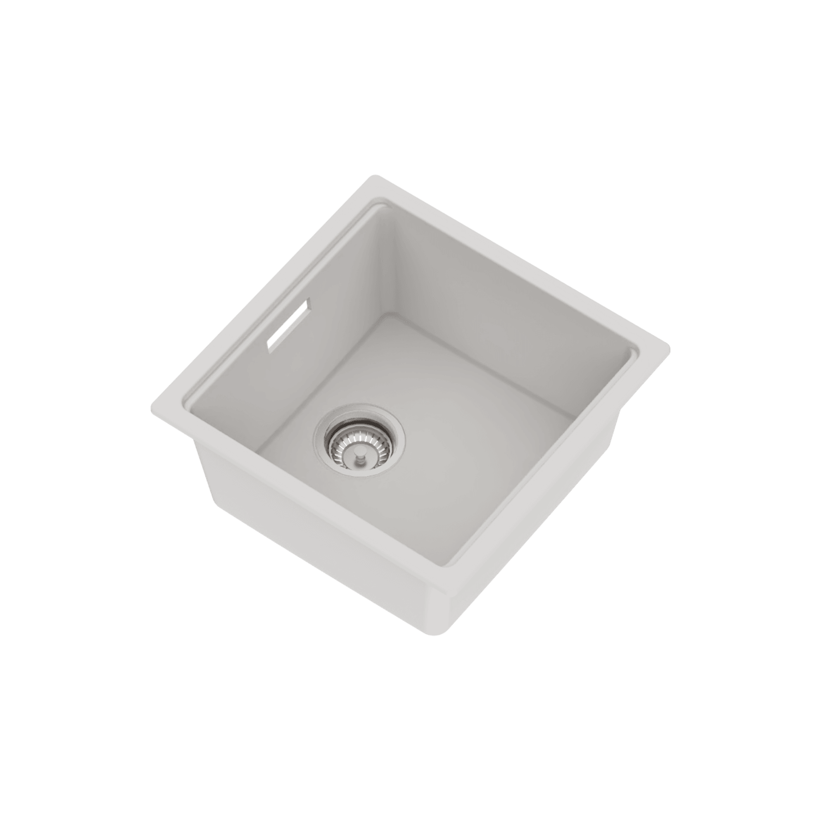 Una Composite 40 Single Sink Matt White gallery detail image