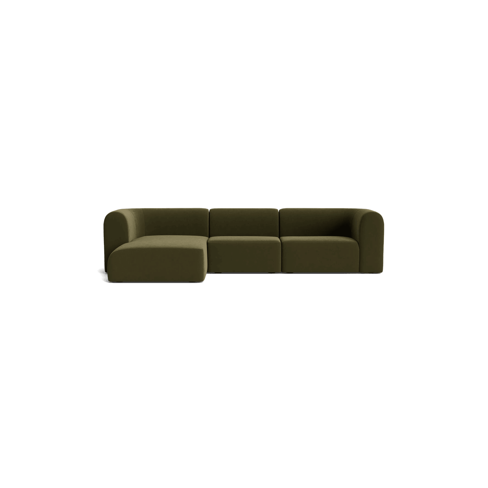 Berg 4 Seater LHF Chaise Sofa - Eden Leaf gallery detail image