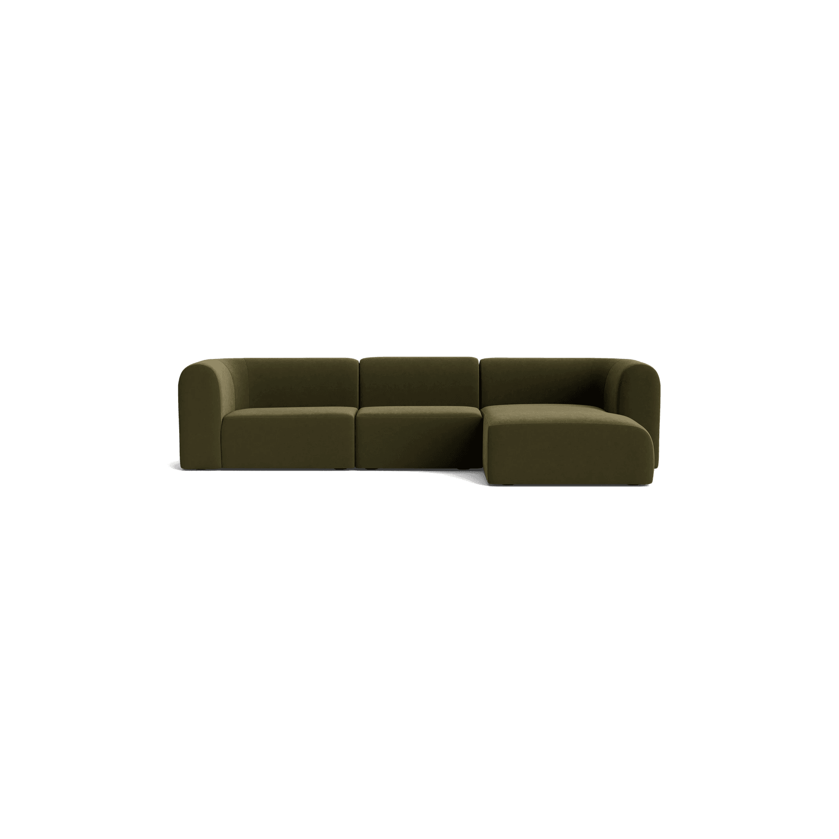 Berg 4 Seater RHF Chaise Sofa - Eden Leaf gallery detail image