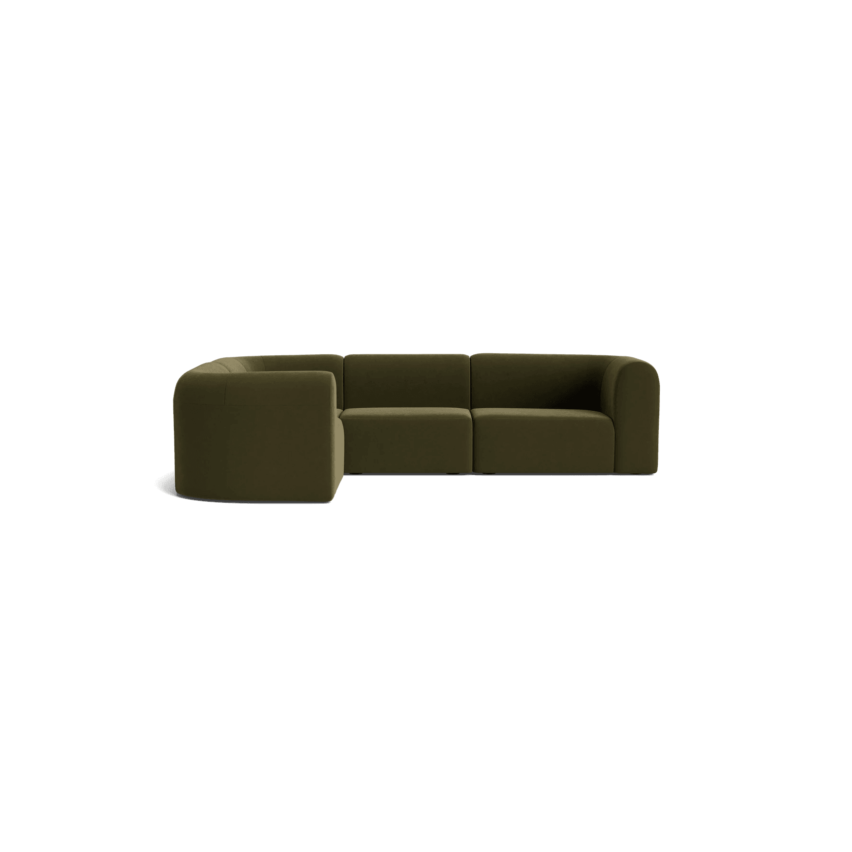 Berg LHF Closed Chaise Sofa - Eden Leaf gallery detail image