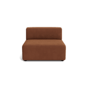 Stretch Armless Middle Module - Corduroy Cocoa gallery detail image