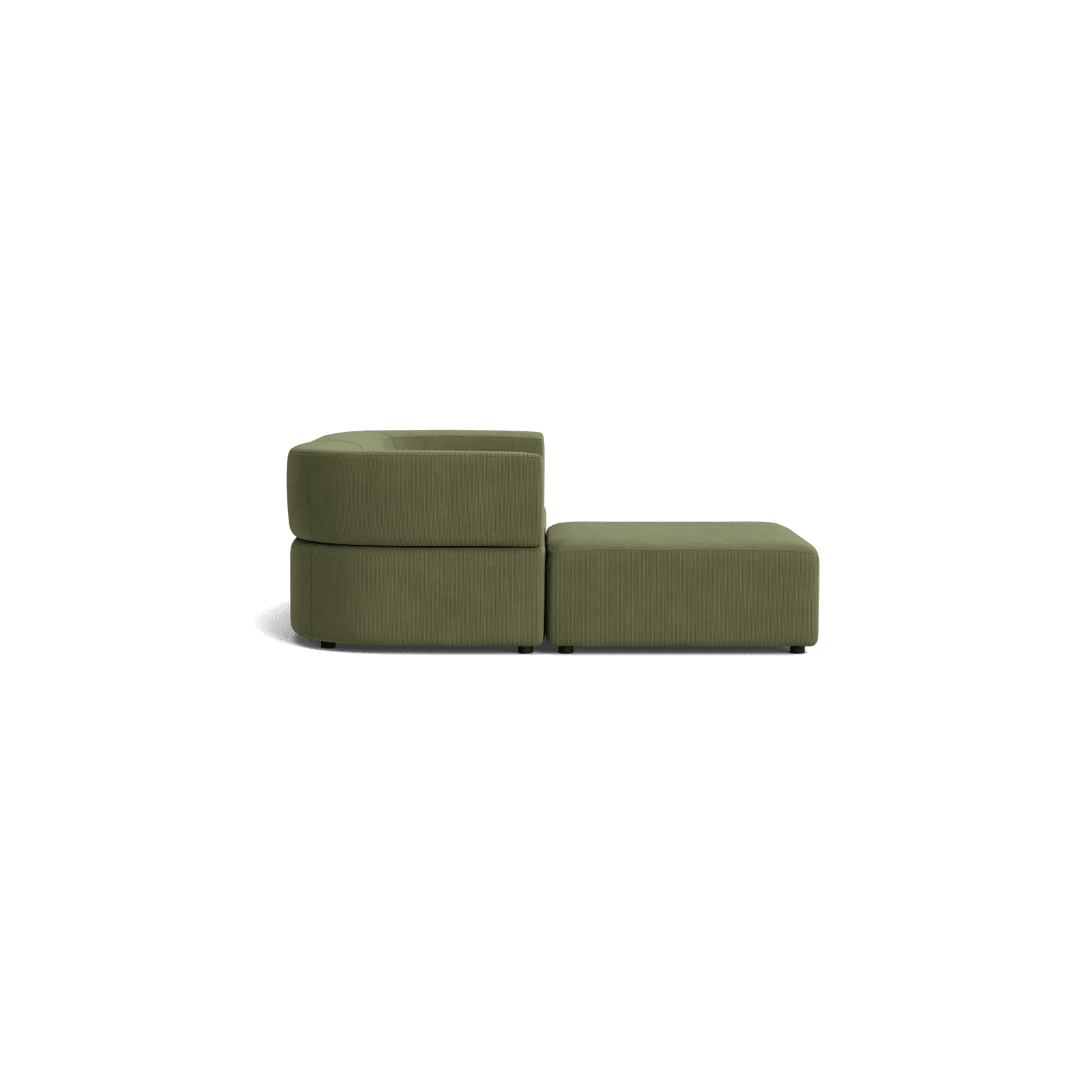 Stretch 3 Seater Chaise Sofa - Corduroy Forest gallery detail image