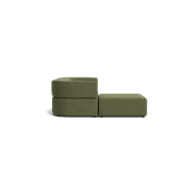 Stretch 3 Seater Chaise Sofa - Corduroy Forest gallery detail image