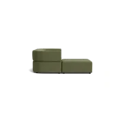 Stretch 3 Seater Chaise Sofa - Corduroy Forest gallery detail image