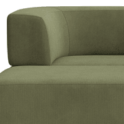 Stretch 3 Seater Chaise Sofa - Corduroy Forest gallery detail image