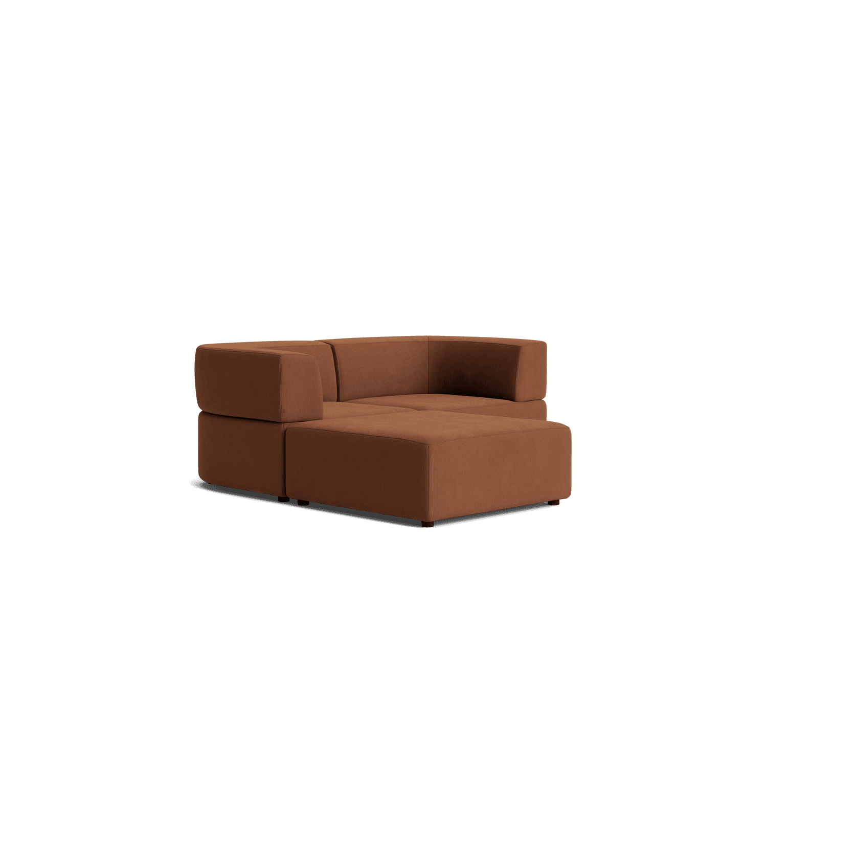 Stretch 3 Seater Chaise Sofa - Corduroy Cocoa gallery detail image