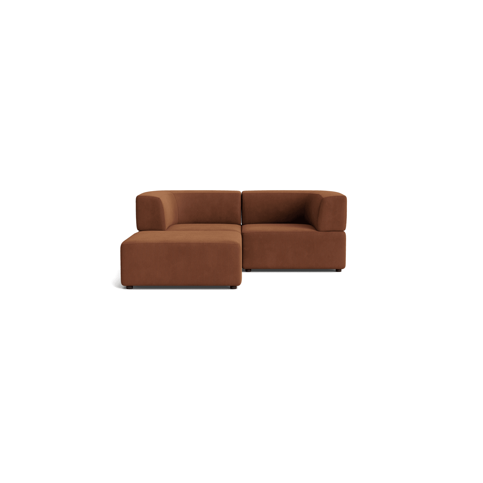 Stretch 3 Seater Chaise Sofa - Corduroy Cocoa gallery detail image