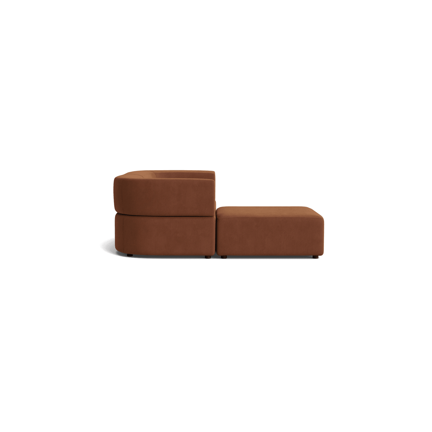 Stretch 3 Seater Chaise Sofa - Corduroy Cocoa gallery detail image