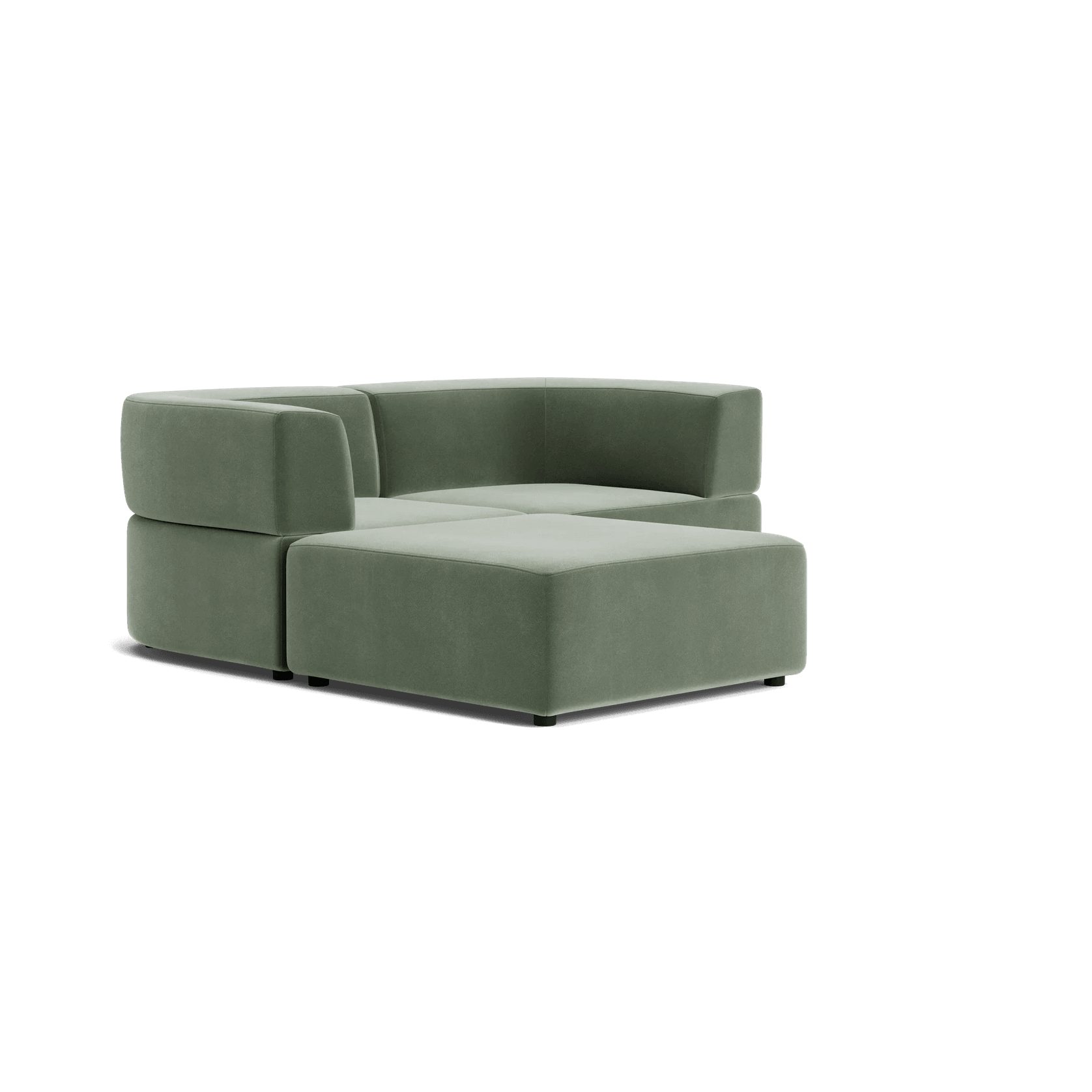 Stretch 3 Seater Chaise Sofa - Opal Ocean gallery detail image