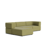 Stretch 4 Seater Chaise Sofa - Fossil Eucalyptus gallery detail image