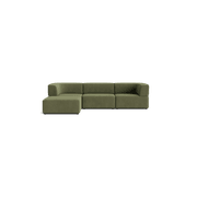 Stretch 4 Seater Chaise Sofa - Corduroy Forest gallery detail image