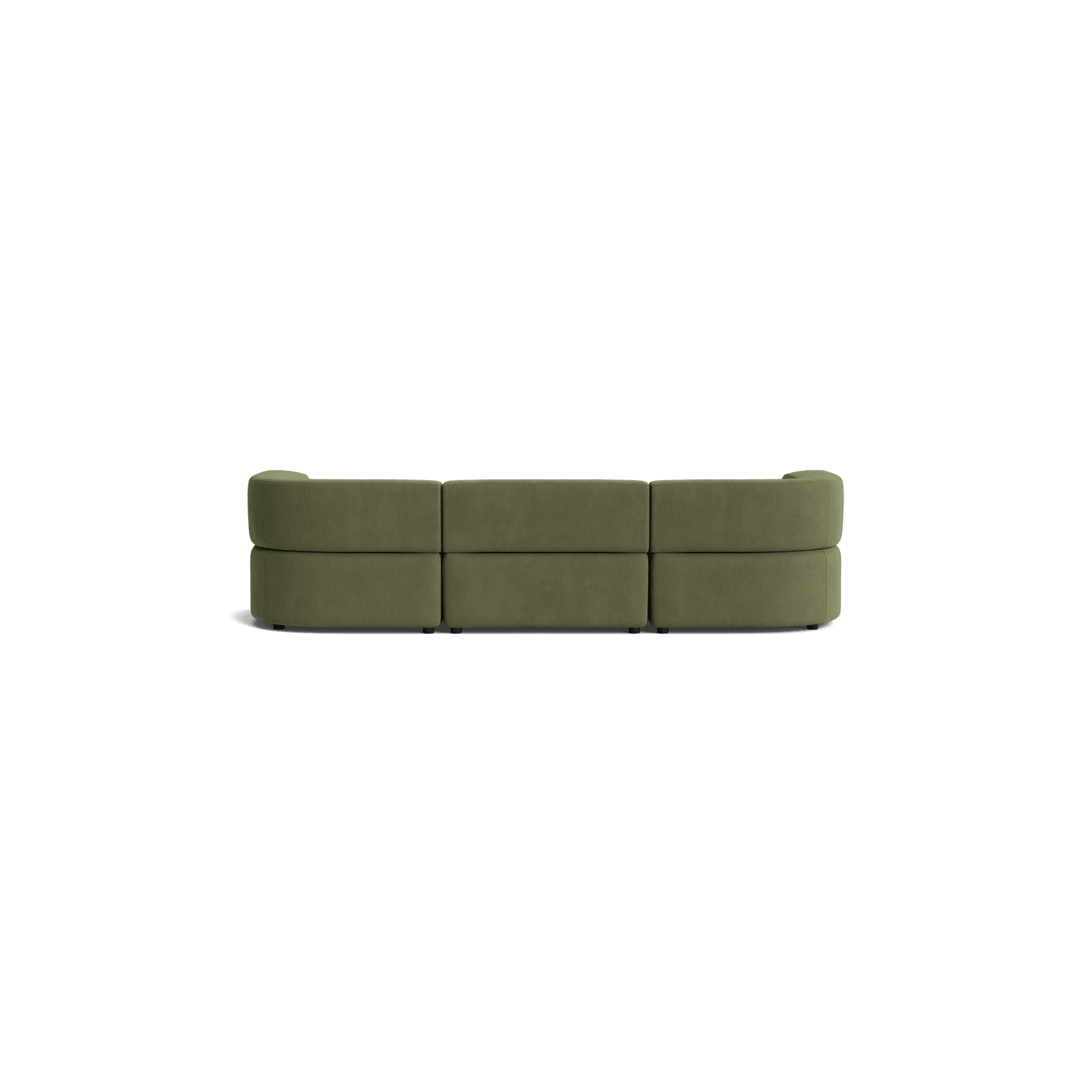 Stretch 4 Seater Chaise Sofa - Corduroy Forest gallery detail image