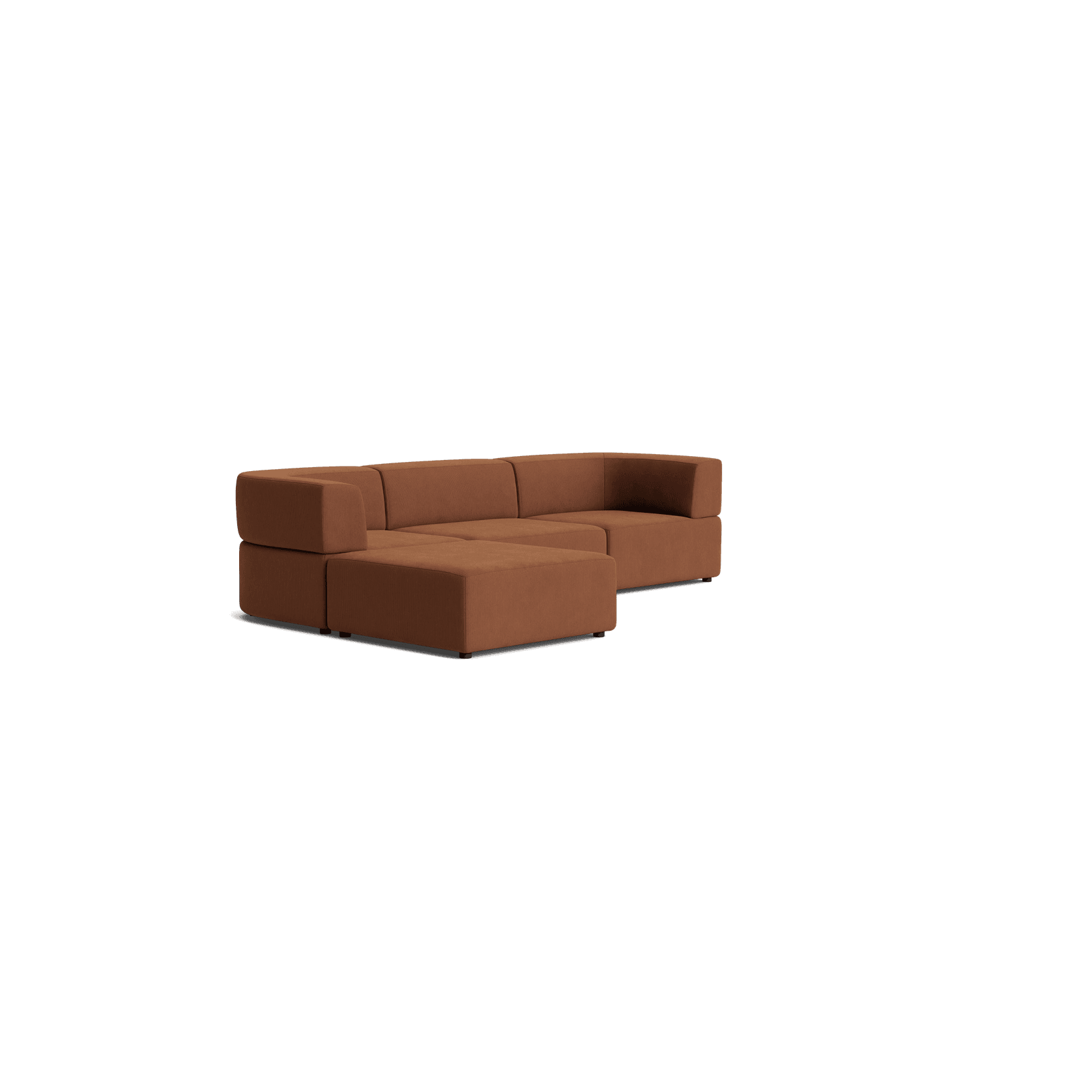 Stretch 4 Seater Chaise Sofa - Corduroy Cocoa gallery detail image