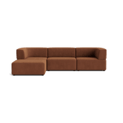 Stretch 4 Seater Chaise Sofa - Corduroy Cocoa gallery detail image